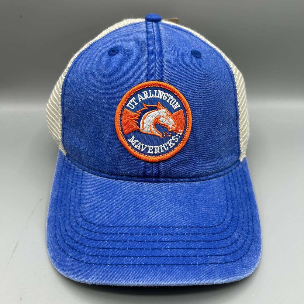Arlington Mavericks Trucker Hat Men Blue The Game Strap Back Cap New